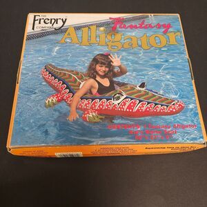 NOS Frenry Pool Inflatable Fantasy Alligator 58" Floating Kid's Water Seat Raft